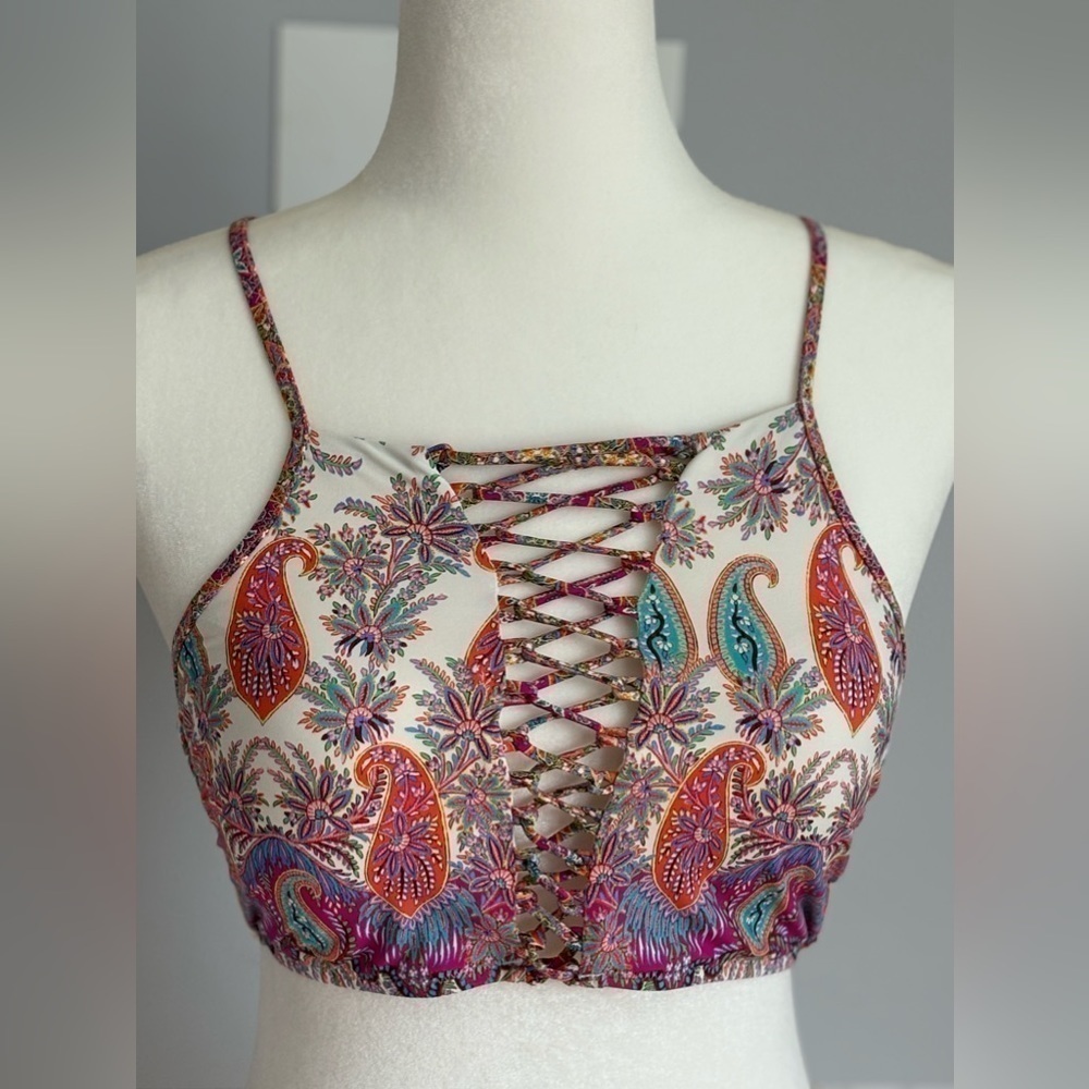 Nanette Lepore 2 Piece Swimwear Bathing Suit Multi Color Size L Adjustable